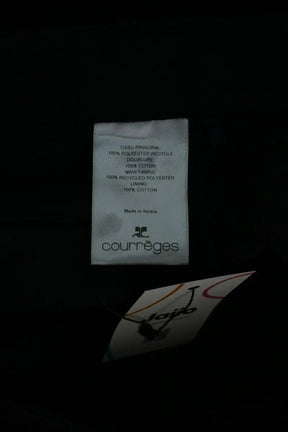 Pantalon droit Courrèges Noir en Synthétique