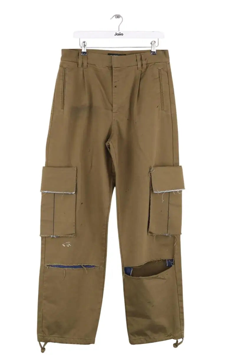 Pantalon droit Darkpark Kaki en Coton, taille XXL - Seconde Main