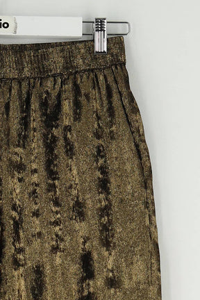 Pantalon droit Des Petits Hauts Marron en Polyester