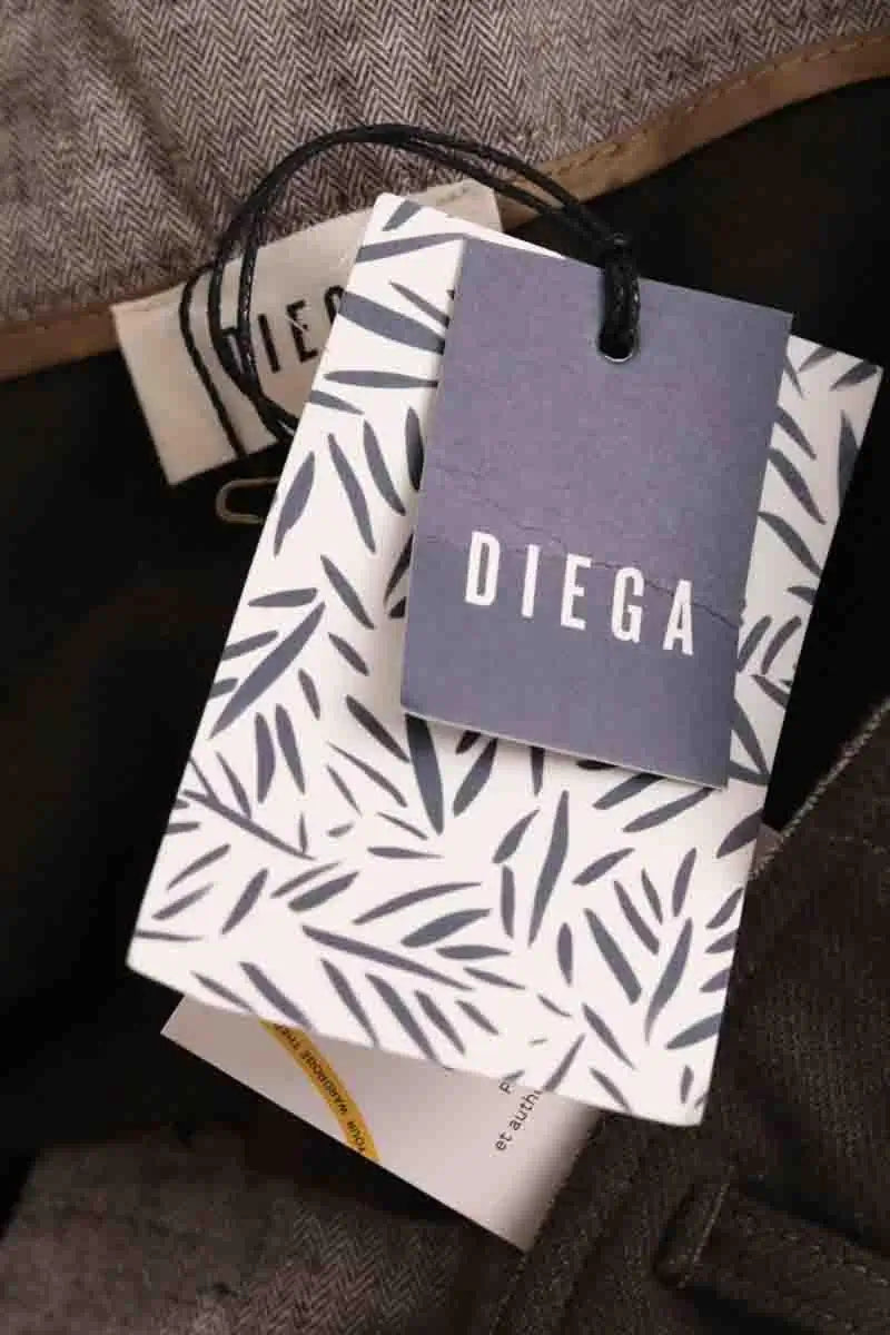 Pantalon droit Diega Kaki en Laine