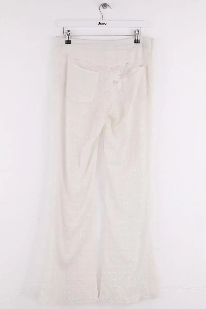 Pantalon droit Dior Blanc en Soie