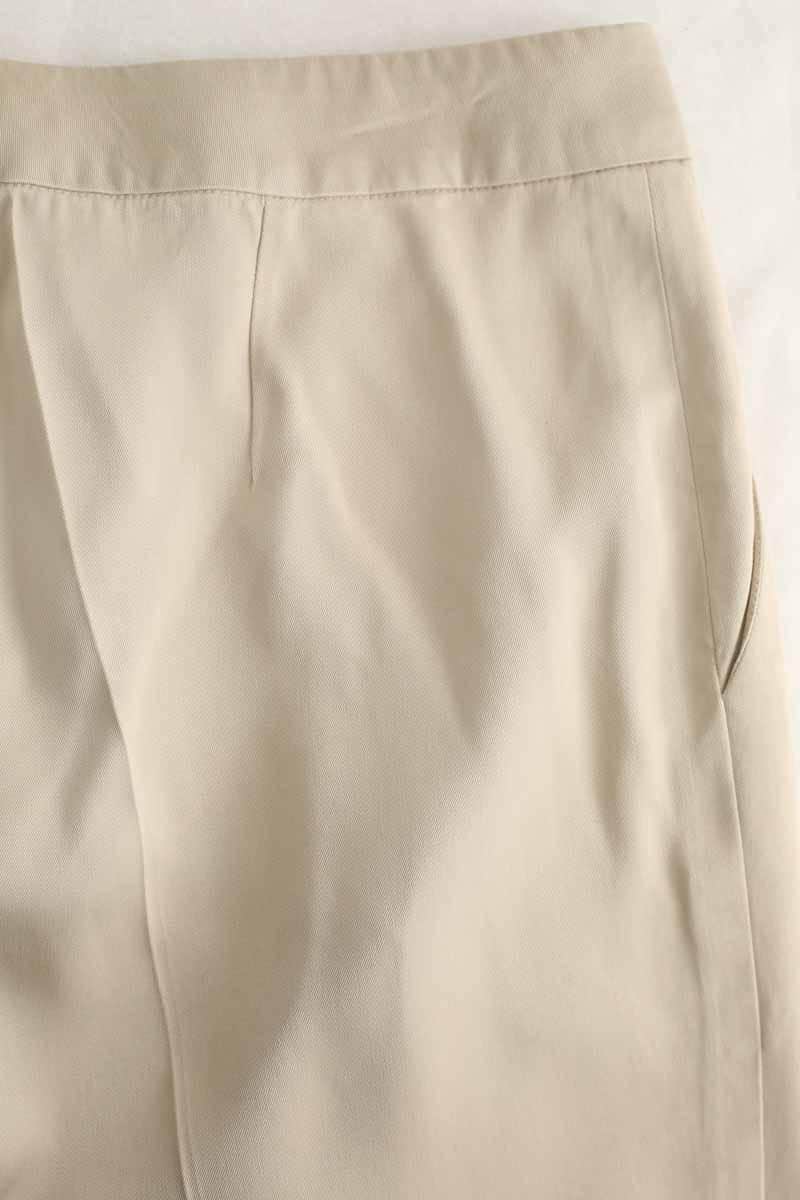 Pantalon droit Dior Kaki en Soie