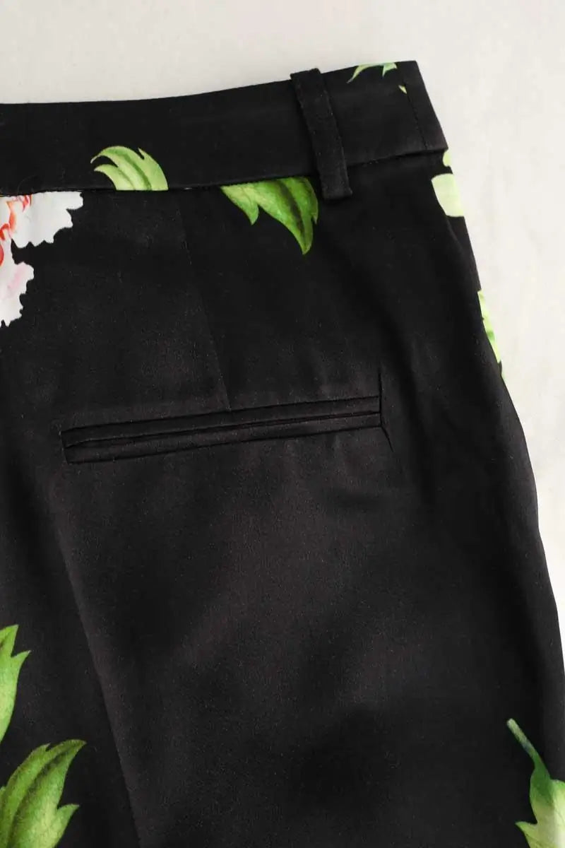 Pantalon droit DMN Noir en Viscose