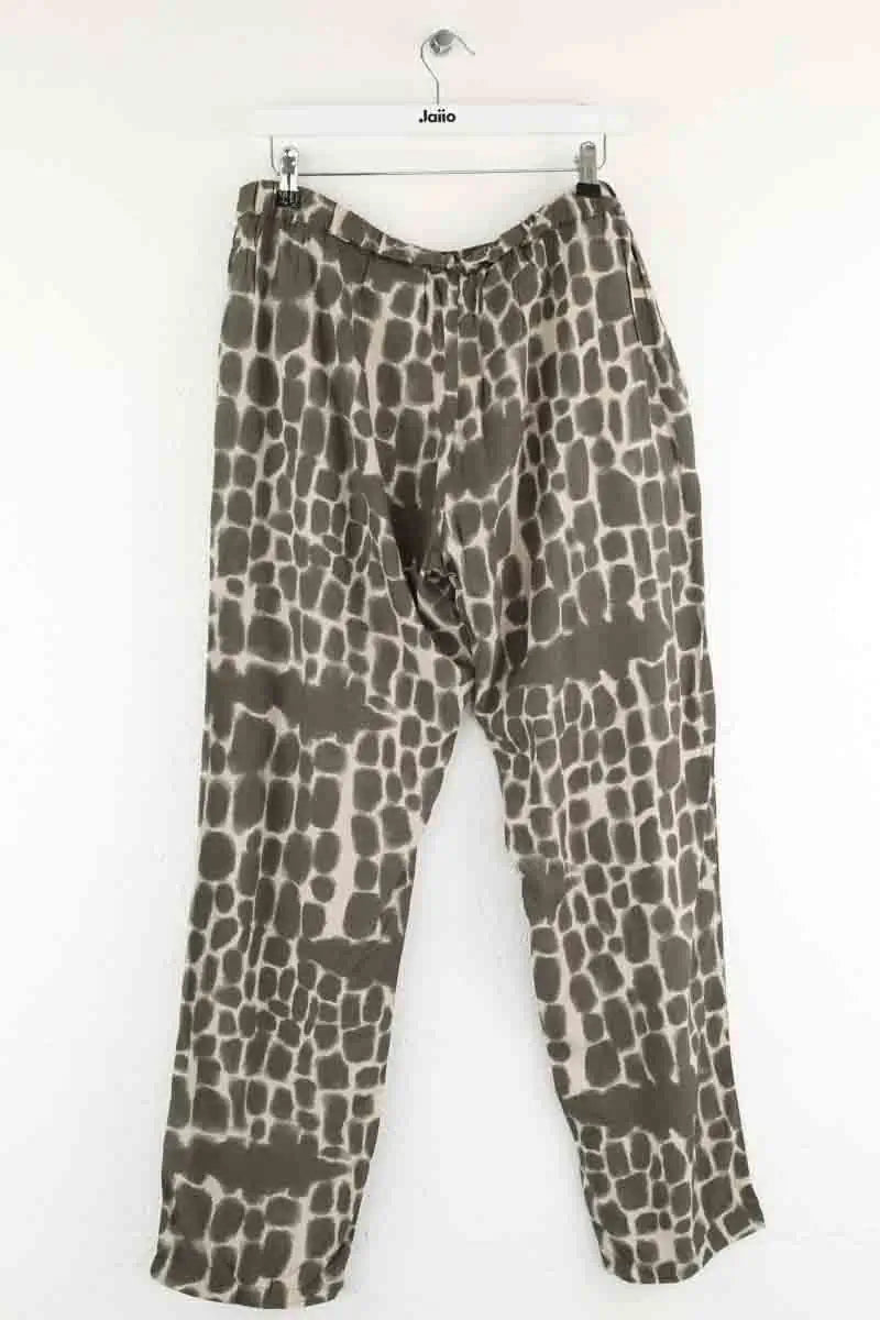 Pantalon droit Dnud Kaki en Viscose