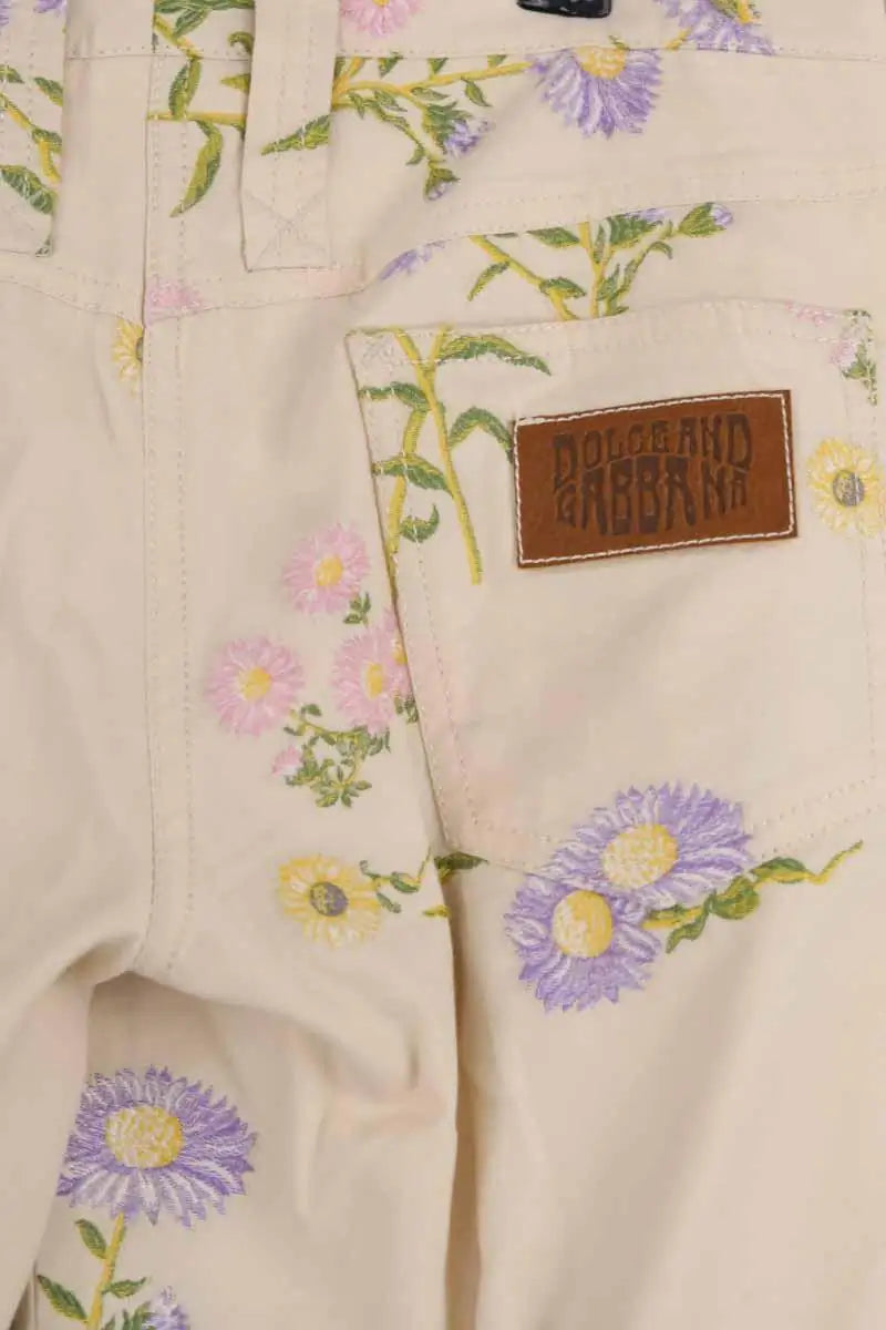 Pantalon droit Dolce & Gabbana Beige en Viscose