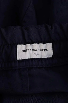 Pantalon droit Dries Van Noten Bleu en Synthétique