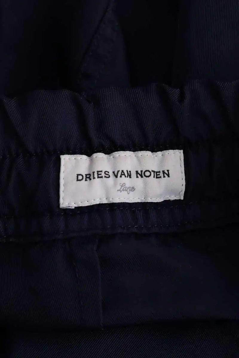 Pantalon droit Dries Van Noten Bleu en Synthétique