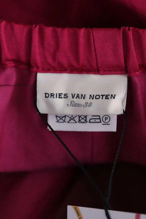 Pantalon droit Dries Van Noten Rose en Coton