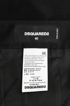 Pantalon droit Dsquared2 Noir en Laine