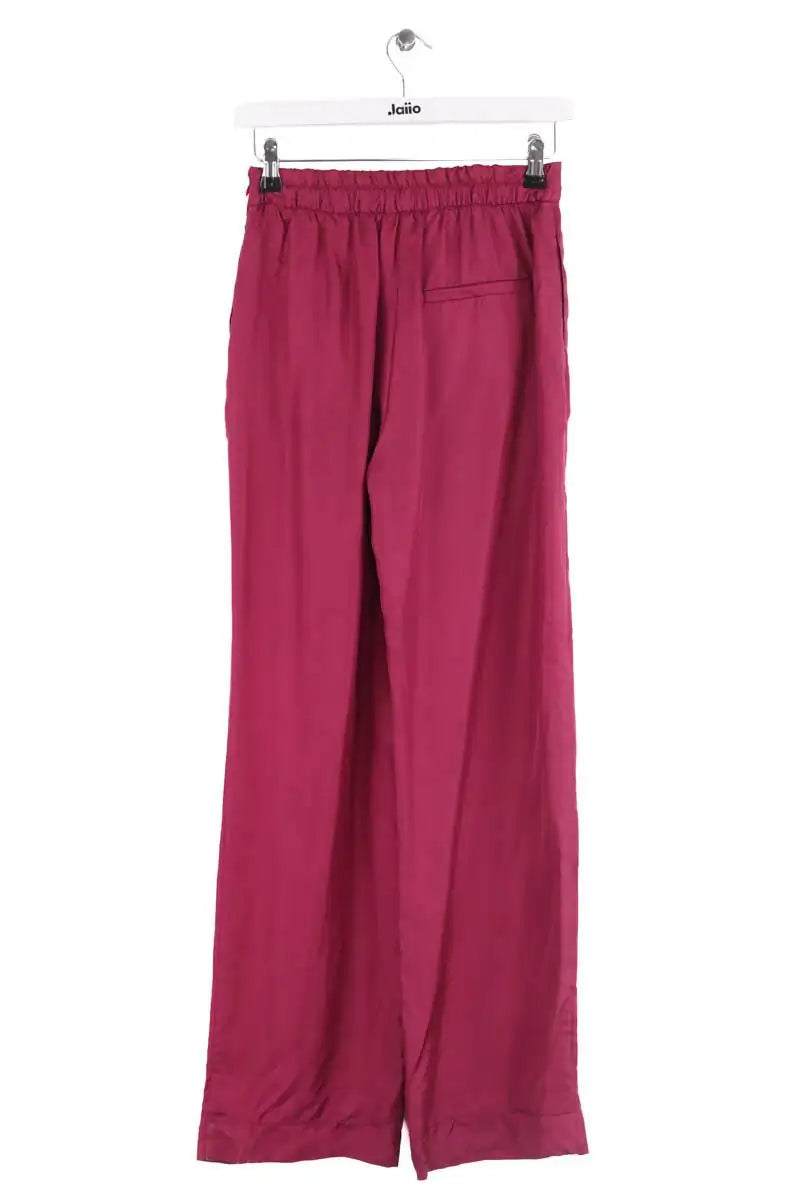 Pantalon droit Elise Chalmin Bordeaux en Soie