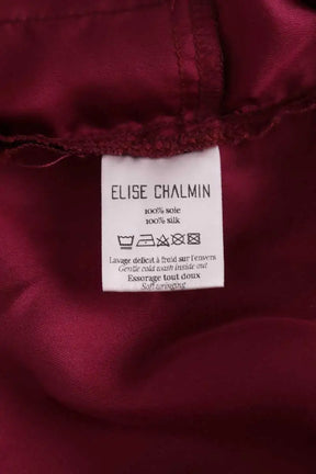 Pantalon droit Elise Chalmin Bordeaux en Soie
