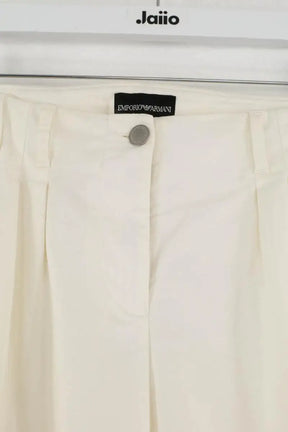 Pantalon droit Emporio Armani Ecru en Coton