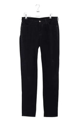 Pantalon droit Emporio Armani Noir en Velours, taille M - Seconde Main