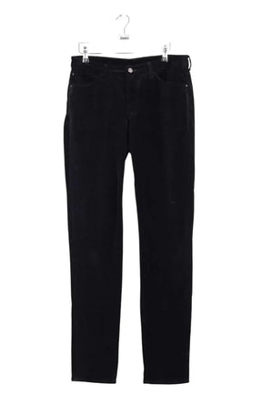 Pantalon droit Emporio Armani Noir en Velours, taille M - Seconde Main