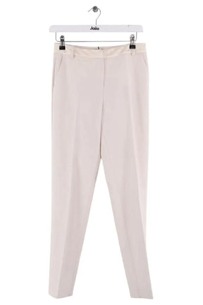 Pantalon droit Ermanno Firenze Ecru en Viscose, taille S - Seconde Main