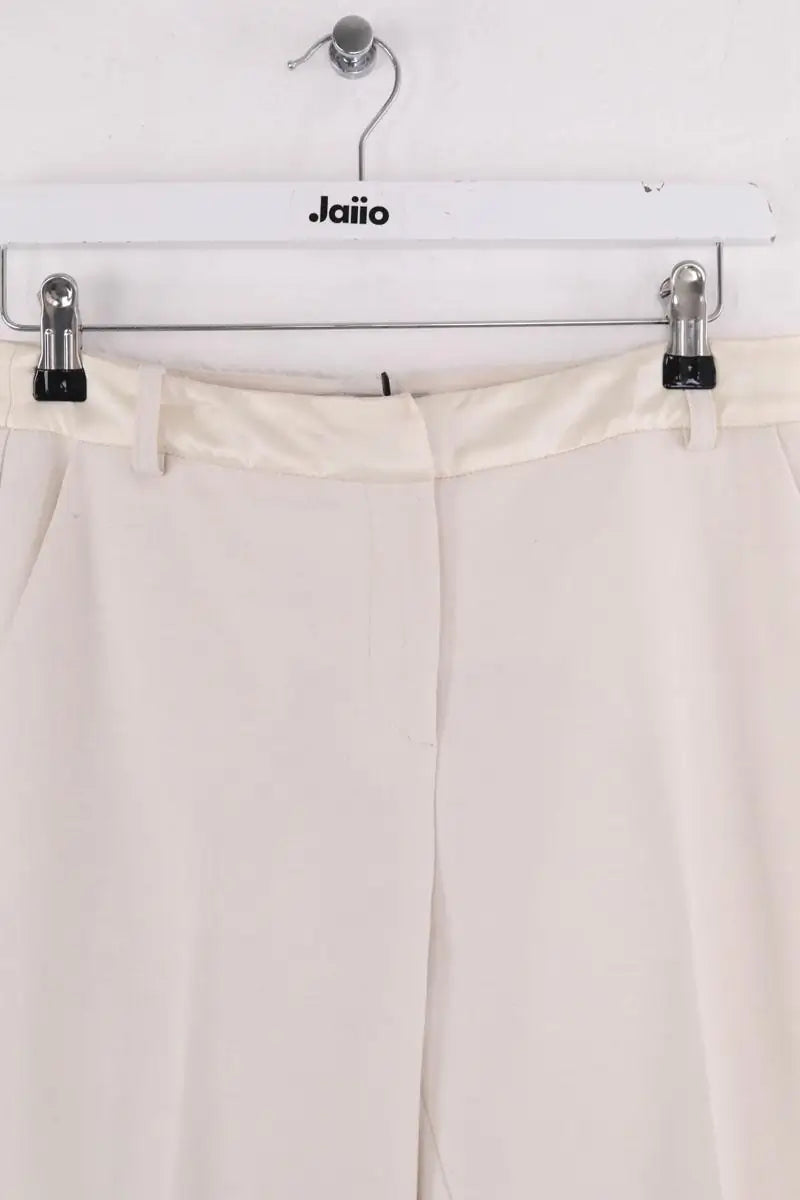 Pantalon droit Ermanno Firenze Ecru en Viscose