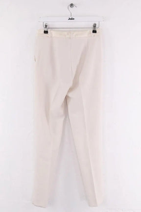 Pantalon droit Ermanno Firenze Ecru en Viscose