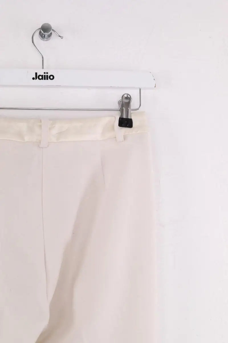 Pantalon droit Ermanno Firenze Ecru en Viscose