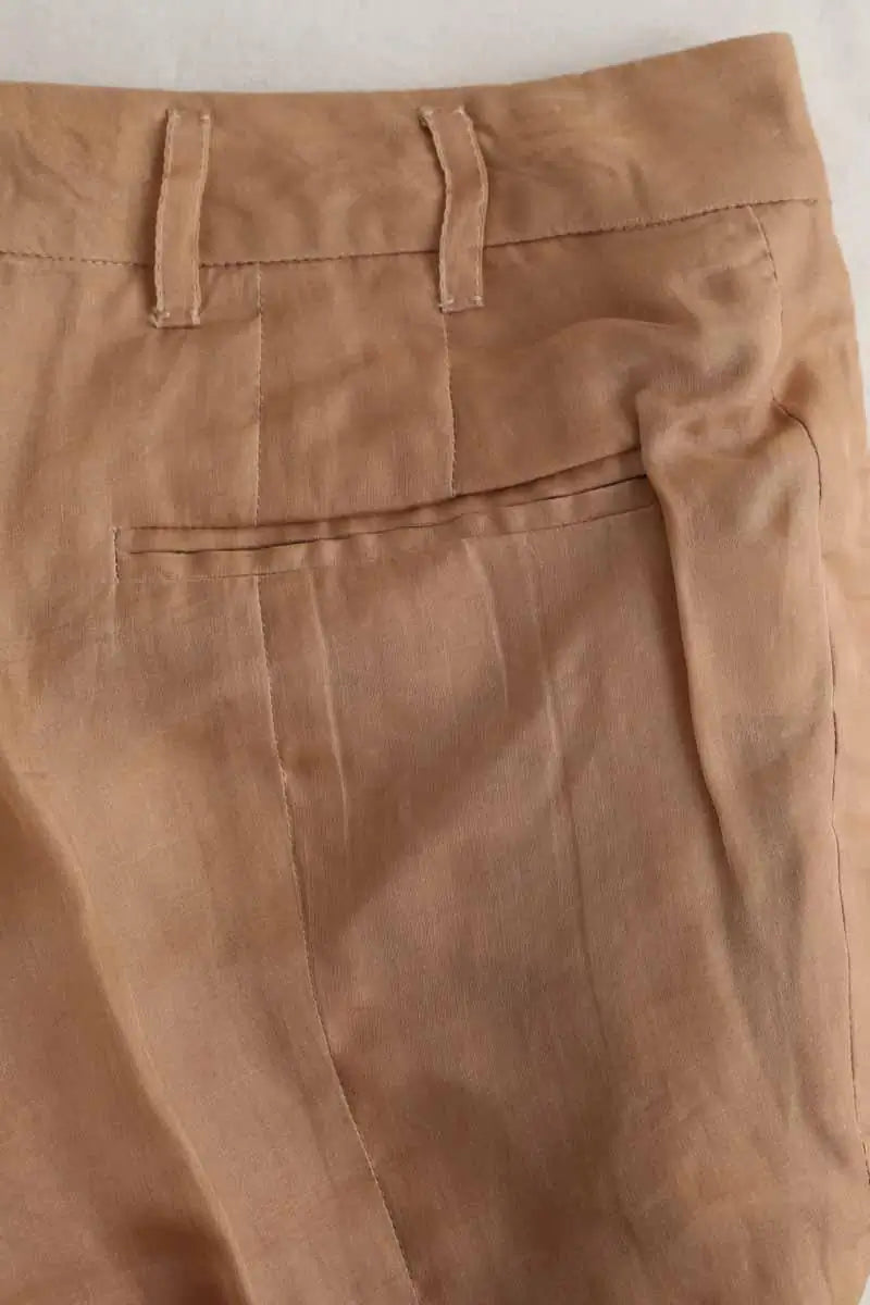 Pantalon droit Ermanno Scervino Beige en Soie