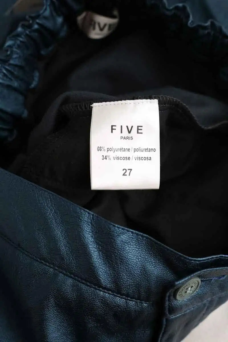 Pantalon droit FIVE Bleu en Synthétique