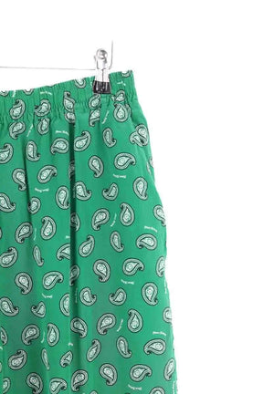 Pantalon droit From Future Vert en Soie