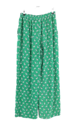 Pantalon droit From Future Vert en Soie