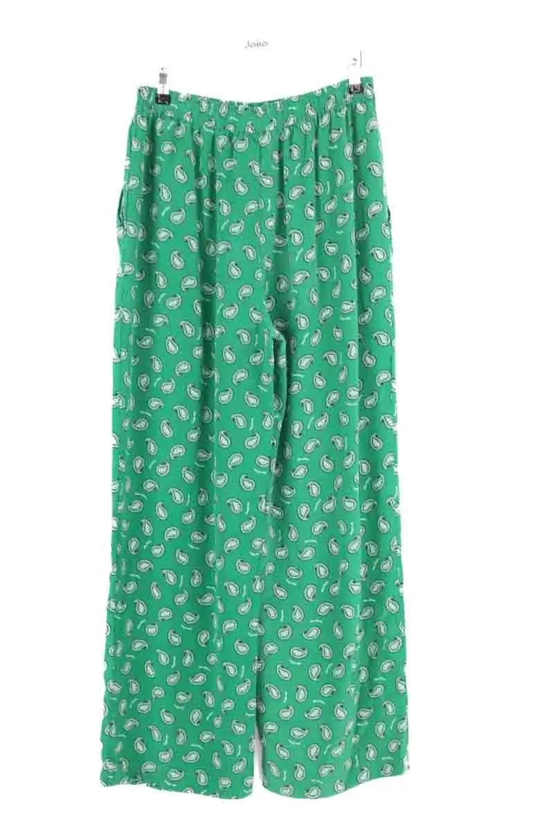 Pantalon droit From Future Vert en Soie