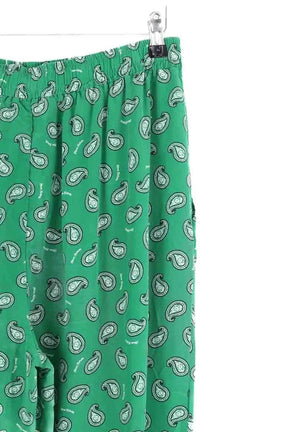 Pantalon droit From Future Vert en Soie
