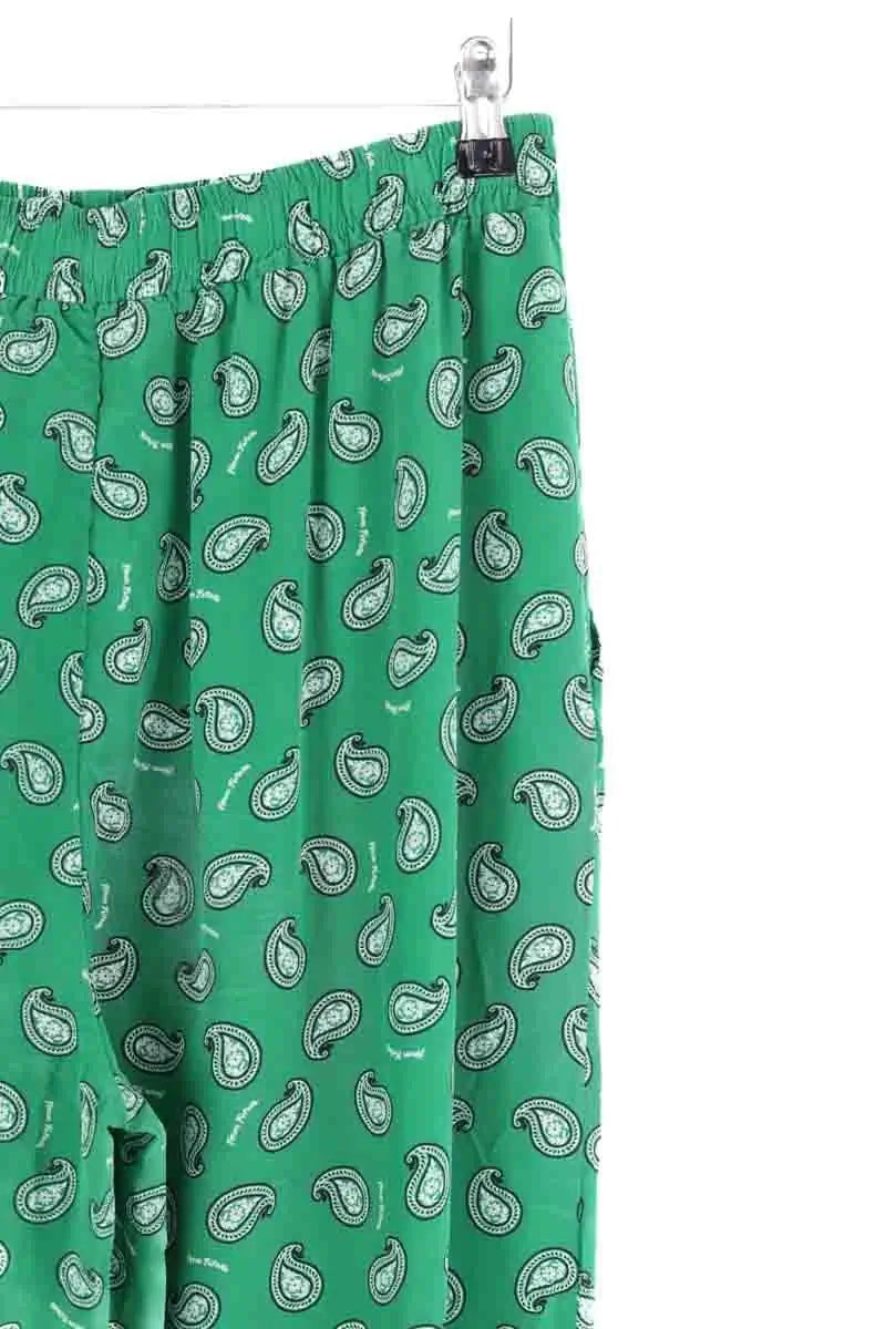 Pantalon droit From Future Vert en Soie