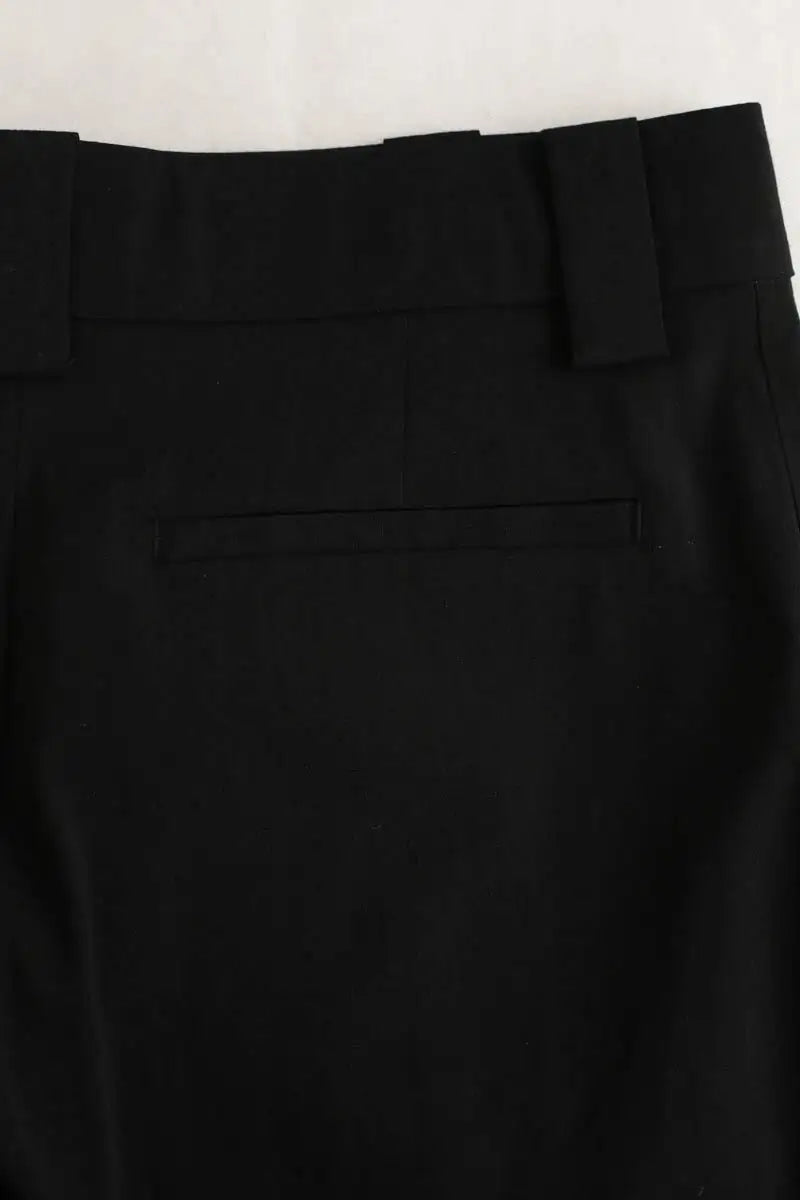 Pantalon droit Ganni Noir en Polyester