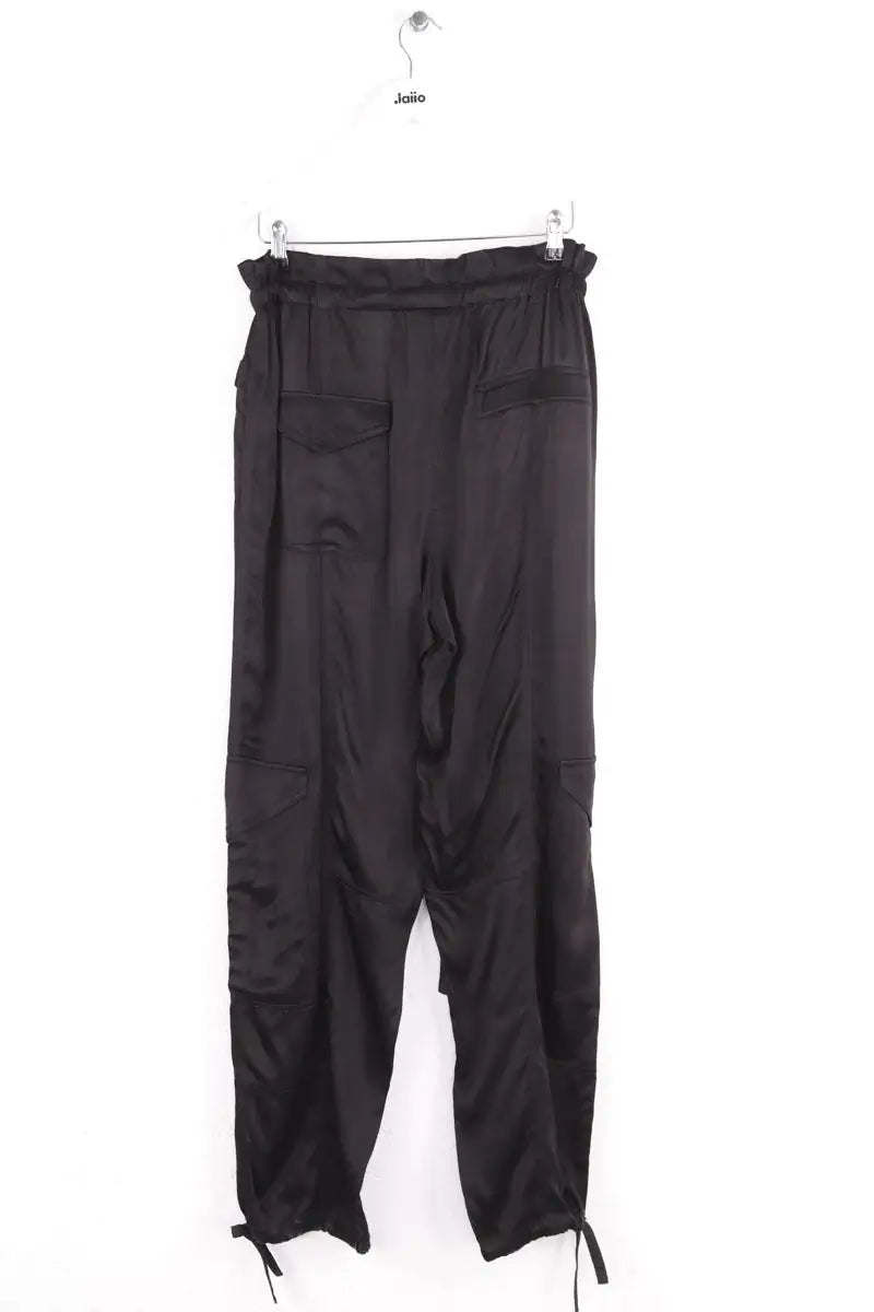 Pantalon droit Ganni Noir en Synthétique