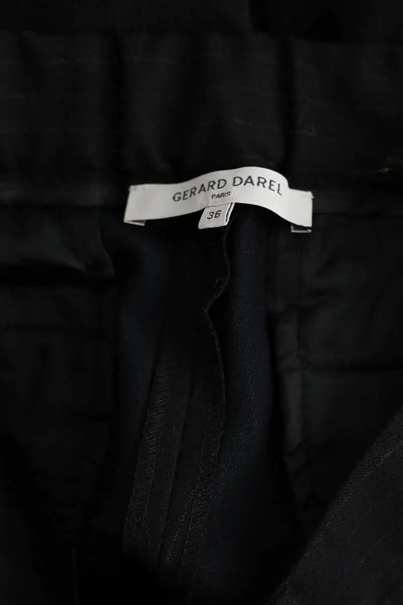 Pantalon droit Gerard Darel Noir en Polyester