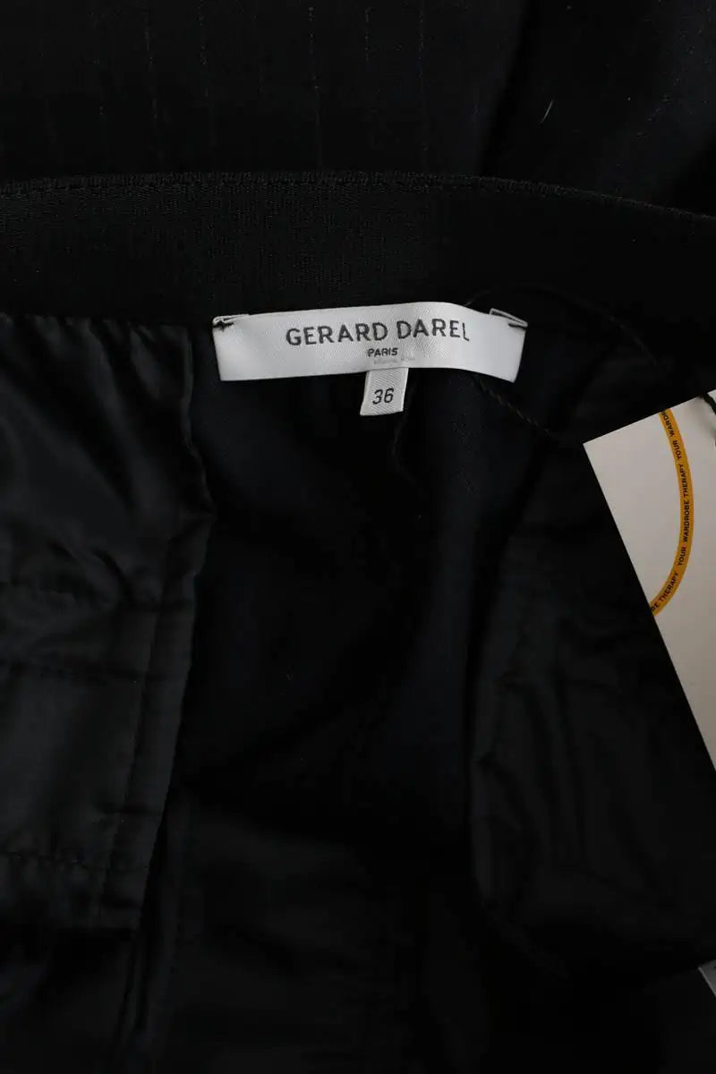 Pantalon droit Gerard Darel Noir en Polyester
