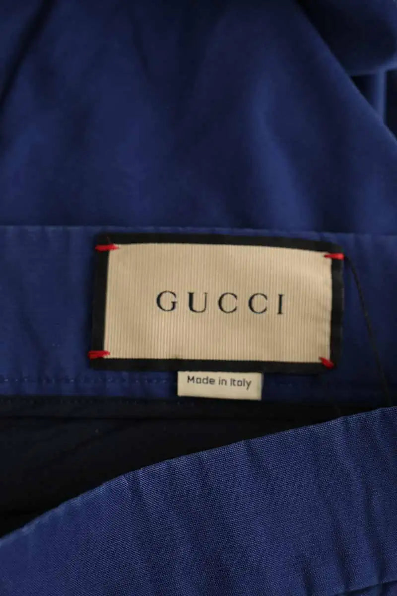 Pantalon droit Gucci Bleu en Coton