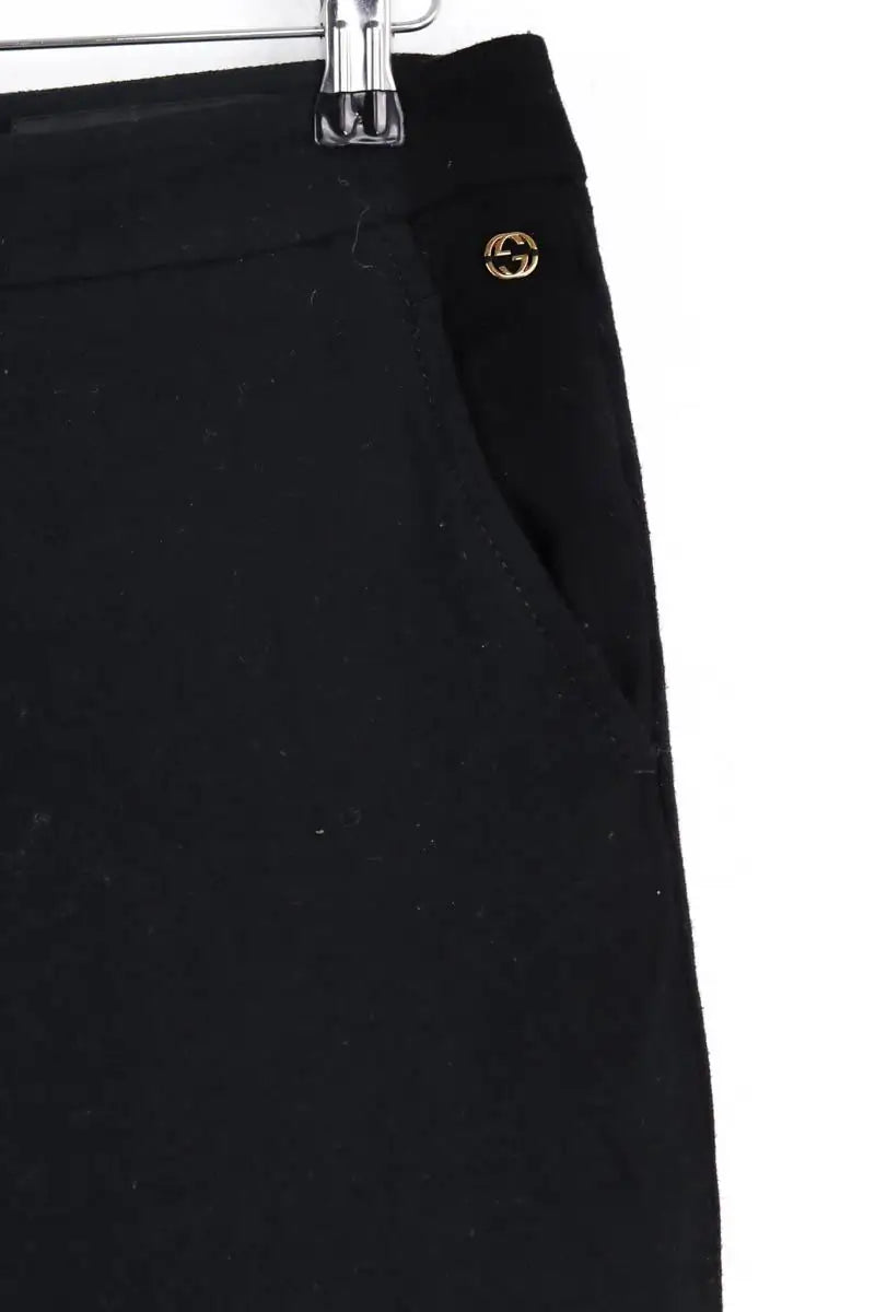 Pantalon droit Gucci Noir en Laine
