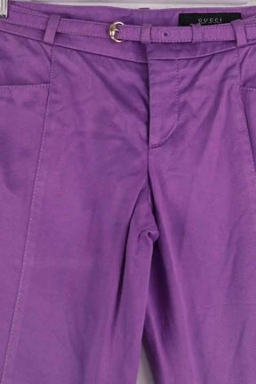 Pantalon droit Gucci Violet en Coton
