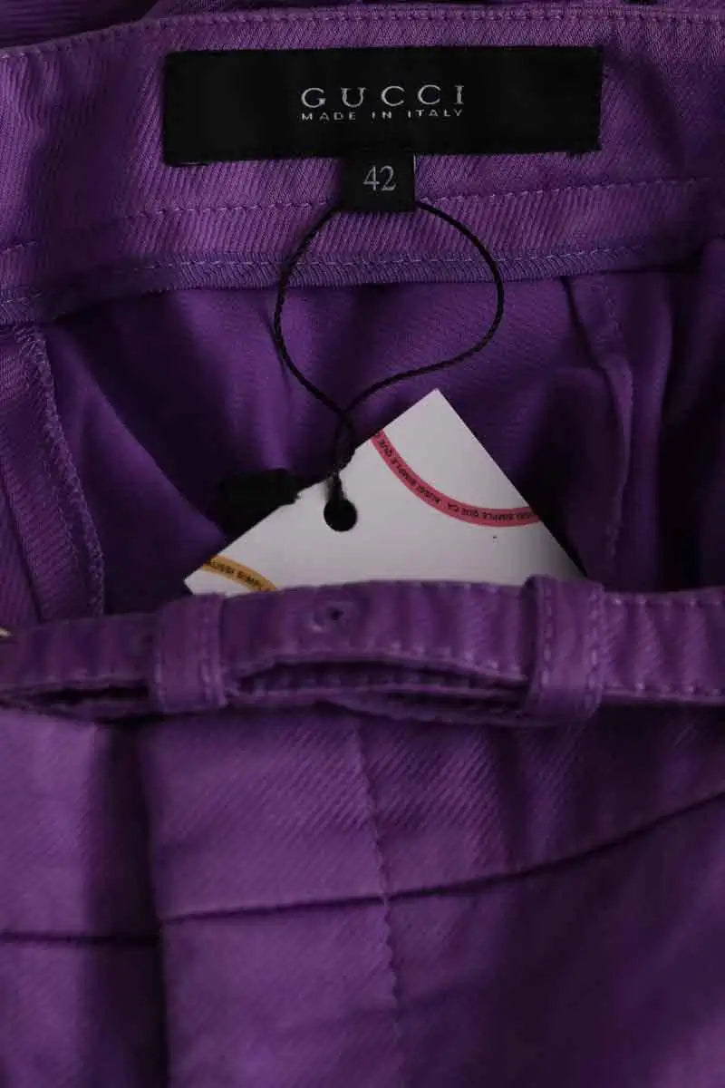 Pantalon droit Gucci Violet en Coton