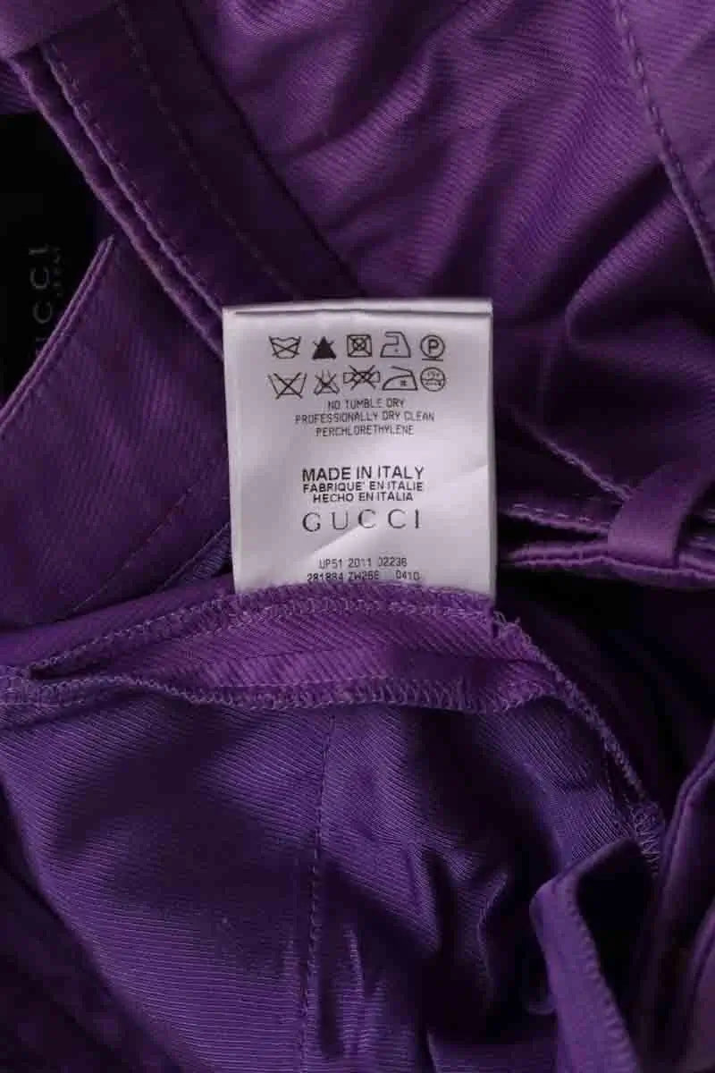 Pantalon droit Gucci Violet en Coton