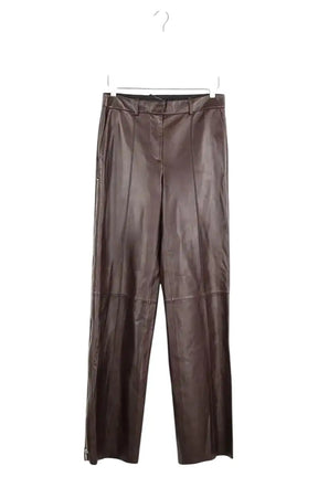 Pantalon droit Helmut Lang Marron en Cuir, taille M - Seconde Main