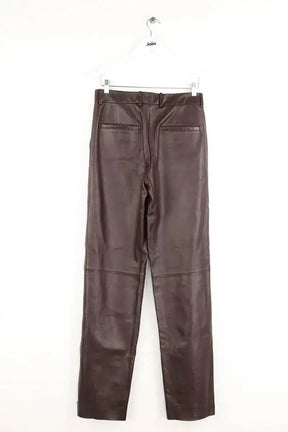 Pantalon droit Helmut Lang Marron en Cuir
