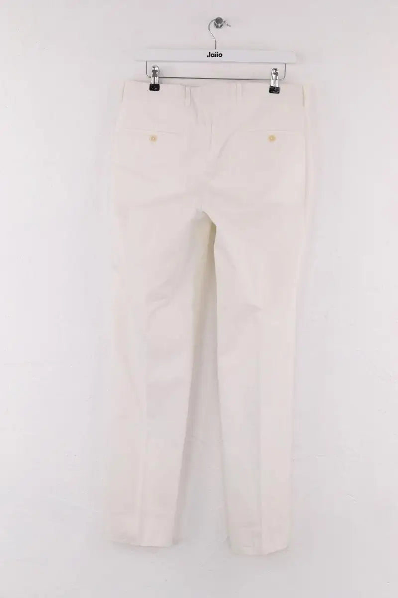 Pantalon droit Hermès Blanc en Laine