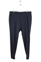 Pantalon droit Hugo Boss Bleu en Laine, taille XL - Seconde Main