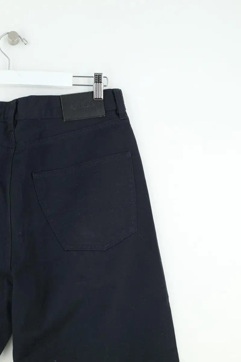 Pantalon droit Hugo Boss Marine en Coton