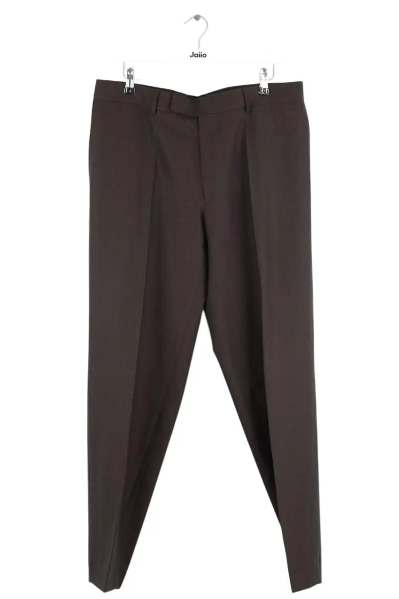 Pantalon droit Hugo Boss Marron en Laine, taille L - Seconde Main