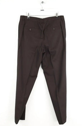 Pantalon droit Hugo Boss Marron en Laine