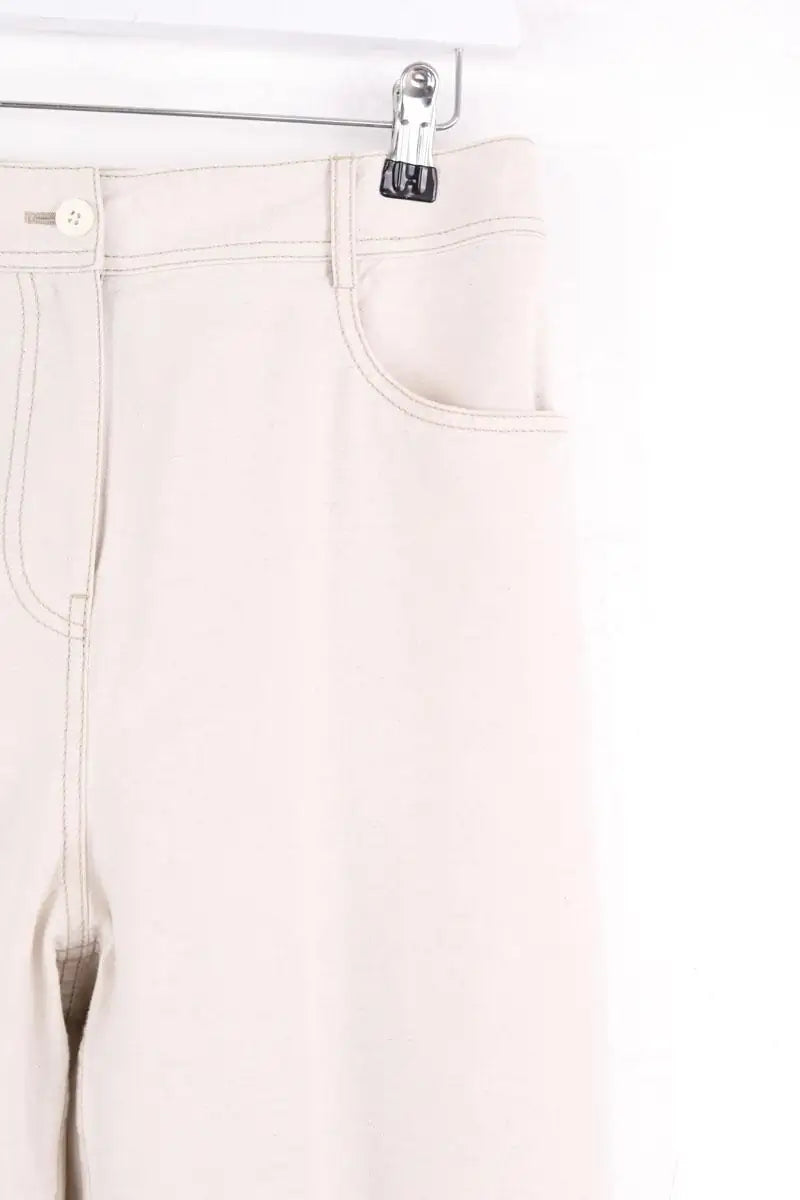 Pantalon droit Icicle Blanc en Coton