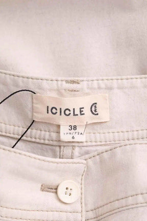 Pantalon droit Icicle Blanc en Coton