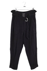 Pantalon droit Iro Noir en Coton, taille M - Seconde Main