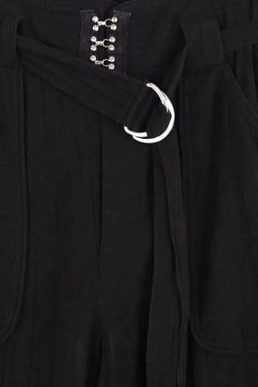 Pantalon droit Iro Noir en Coton