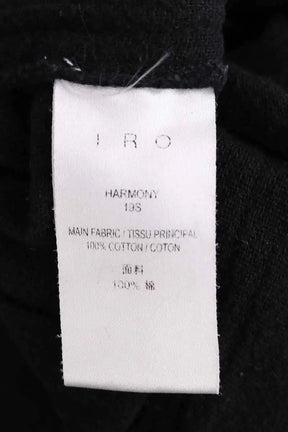 Pantalon droit Iro Noir en Coton